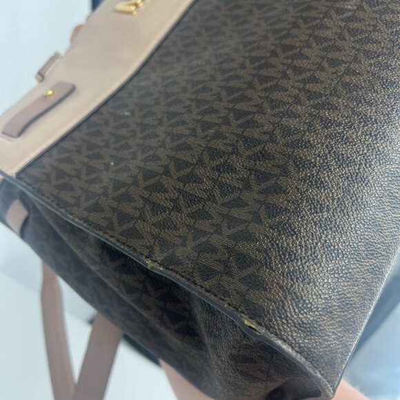 Michael Kors Reagan Large Satchel Signature Brown - Picture 9 of 16